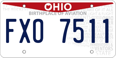 OH license plate FXO7511