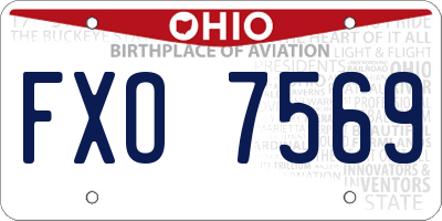 OH license plate FXO7569