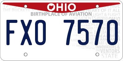 OH license plate FXO7570