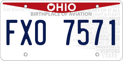 OH license plate FXO7571