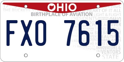 OH license plate FXO7615