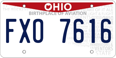 OH license plate FXO7616