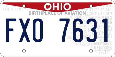 OH license plate FXO7631