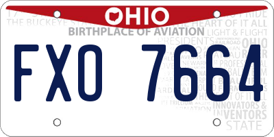 OH license plate FXO7664