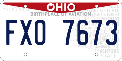 OH license plate FXO7673