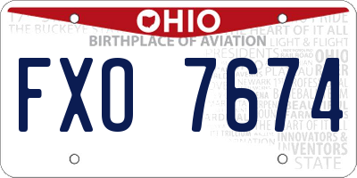 OH license plate FXO7674