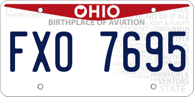 OH license plate FXO7695