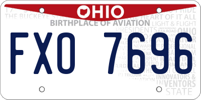 OH license plate FXO7696