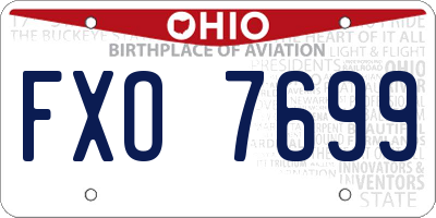 OH license plate FXO7699