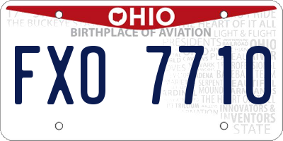 OH license plate FXO7710
