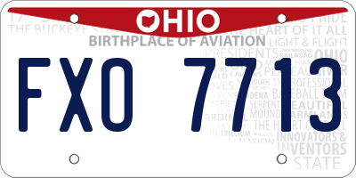 OH license plate FXO7713