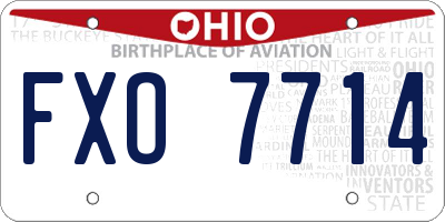 OH license plate FXO7714