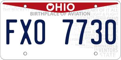 OH license plate FXO7730