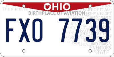OH license plate FXO7739