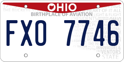 OH license plate FXO7746