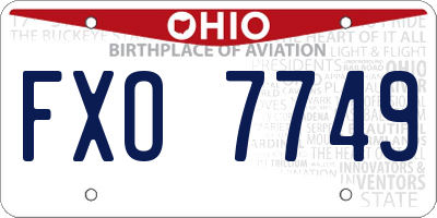 OH license plate FXO7749