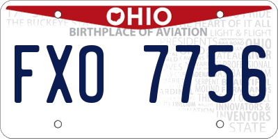 OH license plate FXO7756