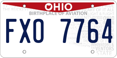 OH license plate FXO7764