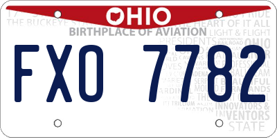 OH license plate FXO7782