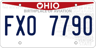 OH license plate FXO7790