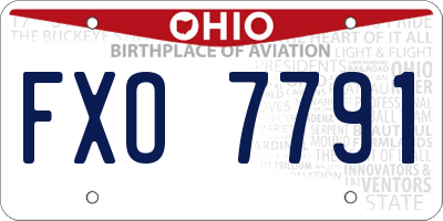 OH license plate FXO7791