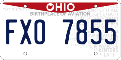 OH license plate FXO7855
