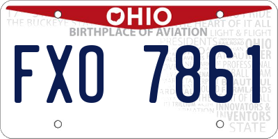 OH license plate FXO7861