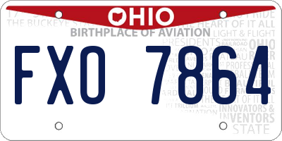 OH license plate FXO7864