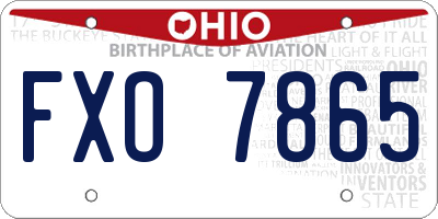OH license plate FXO7865