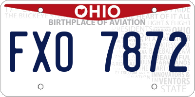 OH license plate FXO7872