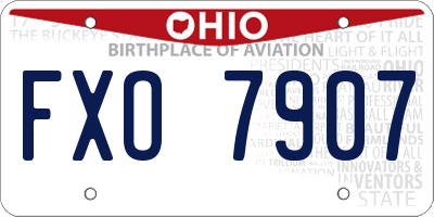 OH license plate FXO7907