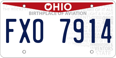OH license plate FXO7914