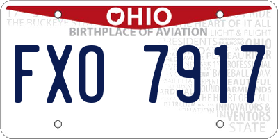 OH license plate FXO7917