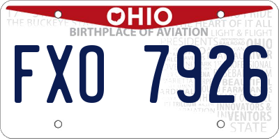 OH license plate FXO7926