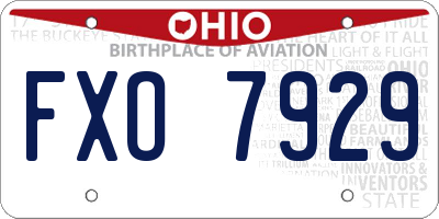 OH license plate FXO7929
