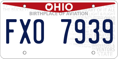 OH license plate FXO7939