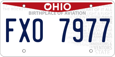 OH license plate FXO7977