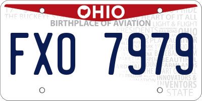 OH license plate FXO7979