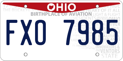 OH license plate FXO7985