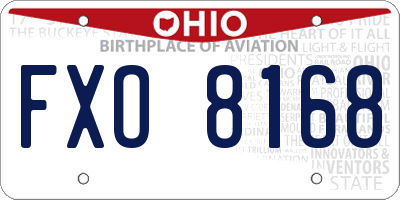 OH license plate FXO8168