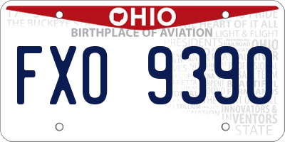 OH license plate FXO9390