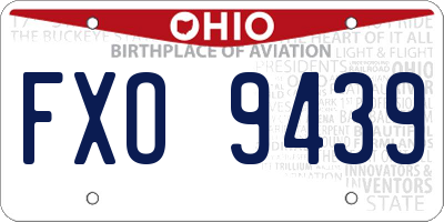 OH license plate FXO9439