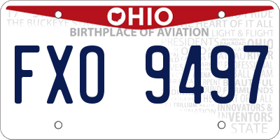 OH license plate FXO9497