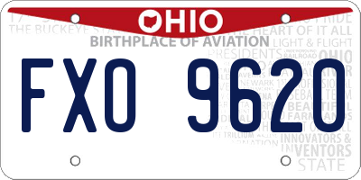 OH license plate FXO9620