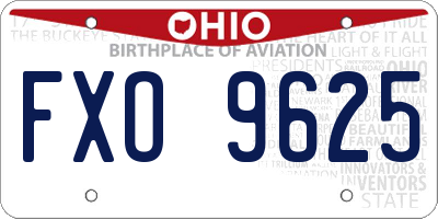 OH license plate FXO9625