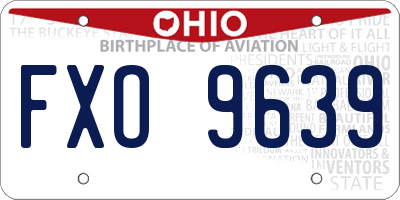 OH license plate FXO9639