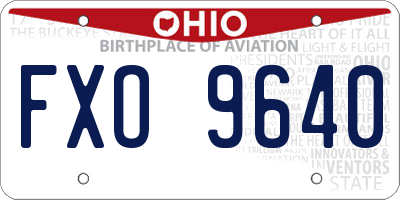 OH license plate FXO9640