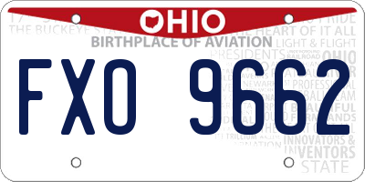 OH license plate FXO9662