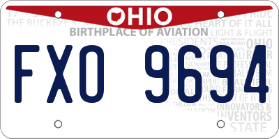 OH license plate FXO9694