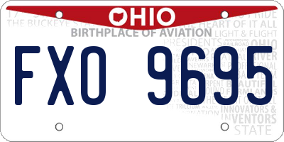 OH license plate FXO9695